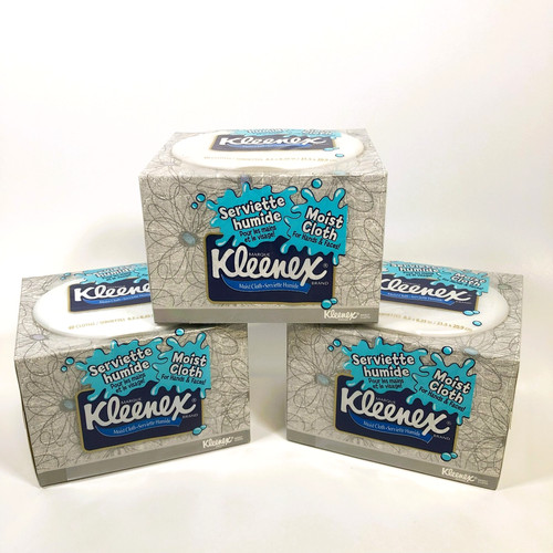 Vtg kleenex marque moist cloth - vtg,