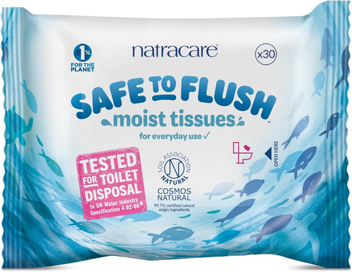Safe flush moist tissues - flush,
